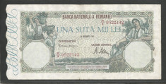 ROMANIA 100000 100.000 LEI 20 DECEMBRIE 1946 [12] XF+ foto