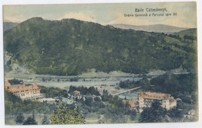 3765 - CALIMANESTI, Valcea, Panorama - old postcard - unused foto