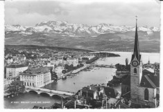 CARTE POSTALA GERMANIA - ZURICH SI MUNTII ALPI - foto