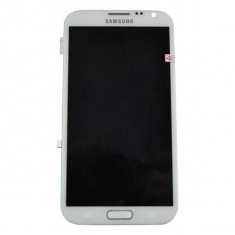 Display Cu Touchscreen Si Rama Samsung Galaxy Note 2 N7100 SWAP Alb foto