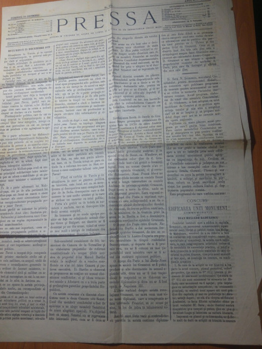 ziarul pressa 24 decembrie 1872-art despre constatinopol si heliade radulescu