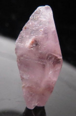 SAFIR NATURAL alb-roz ( cristal cu 2 virfuri ) BRUT 3,475 ct. - netratat foto