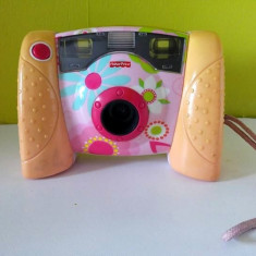 Aparat foto vechi pentru copii, Fisher Price, colorat, 2007 Mattel, cu 2 vizoare