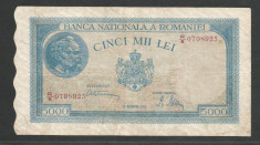 ROMANIA 5000 5.000 LEI 20 Decembrie 1945 [3] P-55 foto