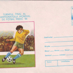 Fotbal, Campionatul Mondial de Fotbal Mexic, 1986, intreg postal necirculat