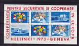 ROMANIA 1973 LP 833 a CONFERINTA PENTRU SECURITATE BLOC MNH, Nestampilat