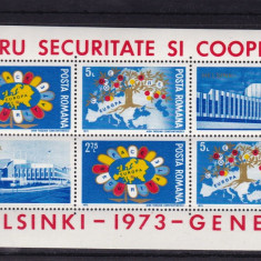 ROMANIA 1973 LP 833 a CONFERINTA PENTRU SECURITATE BLOC MNH