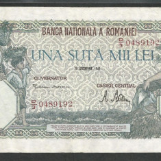 ROMANIA 100000 100.000 LEI 20 DECEMBRIE 1946 [22] VF