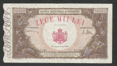 ROMANIA 10000 10.000 LEI 20 DECEMBRIE 1945 [13] XF foto