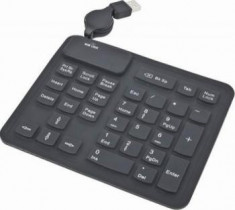 GEMBIRD NUMERIC KEYPAD 33 TASTE SILICON BLACK foto