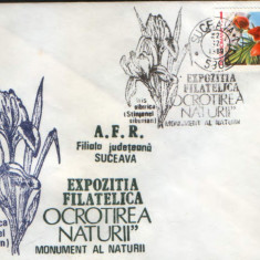 Romania - Plic oc.1989 - Ocrotirea Naturii Suceava - Iris , crin portocaliu