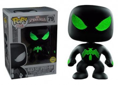 Figurina Pop Marvel Black Suit Spider-Man Glows In The Dark foto