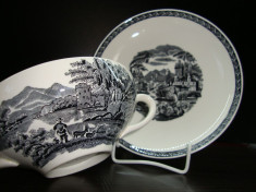 SET CANA / BOL CU FARFURIE DIN PORTELAN ENGLEZESC LUGANO OF ETRURIA WEDGWOOD foto