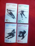 Serie - Olimpiada de Iarna Sapporo 1972 RFG , 4 valori, Nestampilat