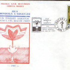 Romania - Plic oc.1985 Bucuresti - 7 aprilie Ziua Mondiala a Sanatatii
