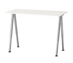 Birou alb IKEA THYGE Desk 160x80 foto