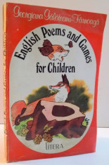 ENGLISH POEMS AND GAMES FOR CHILDREN de GEORGIANA GALATEANU FARNOAGA , 1994 foto