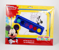 Set pentru pictat cu Mickey Mouse - Set cu acuarele si pensula - Produs cu licenta foto