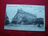 Ilustrata Szeged Posta,circulat 1910 cu straif de 3 val.-2 filler galben