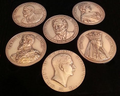 Regii Romaniei Set Medalii Regii Romaniei Carol II Ferdinand Mihai Regaliste foto