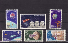 ROMANIA 1965 LP 599 COSMONAUTICA SERIE MNH foto