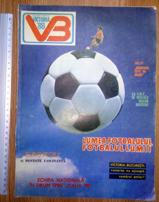 REVISTA FOTBAL -VICTORIA BUCURESTI 88 , 61 PAG. foto