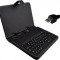 Husa tableta cu tastatura micro usb reglabila de 8 inch