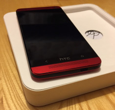 HTC One M7 4G LTE 32GB Red - Stare Impecabila, Accesorii Sigilate, Cover Cadou foto