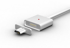 CABLU DE DATE / INCARCARE MICRO USB (CABLU MAGNETIC) ALB foto