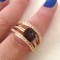 Inel inox placat cu aur galben 18k si swarovski- marimea 8, 18mm