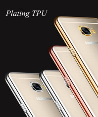 Husa Silicon / TPU cu margini metalizate Samsung Galaxy S6 edge plus foto