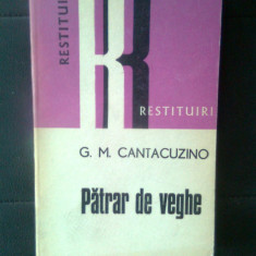 G.M. Cantacuzino - Patrar de veghe (Editura Dacia, 1977; colectia Restituiri)