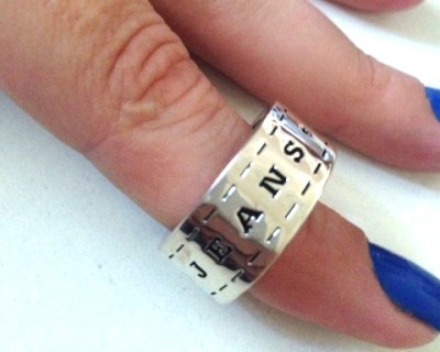 Inel Barbati Jeans Verigheta Placat Cu Aur 18k Marimea 9 19mm