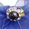 Inel SOPHIA LOREN -placat cu AUR ALB 18k si Swarovski - marimea 6 , 16 mm