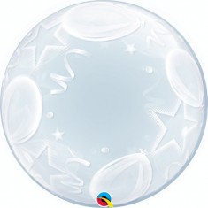Balon Deco Bubble Stars 24&amp;#039;&amp;#039;/61cm, Qualatex 16661, 1 buc foto