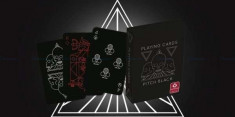 Carti poker Cartamundi Pitch Black, carti negre cu 2 standard index foto