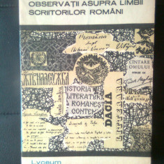 Aurel Nicolescu - Observatii asupra limbii scriitorilor romani (Albatros, 1971)