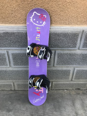 Placa snowboard NOUA Arty Hello Kitty 115cm cu legaturi Atomic foto