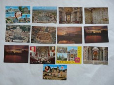 VATICAN 12 CARTI POSTALE CIRCULATE + CARTE POSTALA COLUMBIA