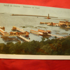 Ilustrata Livorno- Panorama Bagni ,circ. 1918 Italia- Bucuresti