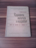 Cumpara ieftin RASPUNDEREA MATERIALA A ANGAJATILOR-LEONID MILLER EDITURA ACADEMIEI RPR 1964