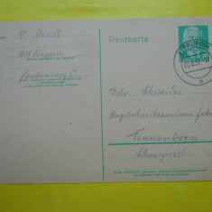 HOPCT 31059 CARTE POSTALA CIRCULATA 1957 DDR GERMANIA-STAMPILOGRAFIE-CIRCULATA