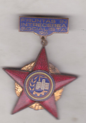 bnk ins Insigna Fruntas in Intrecerea Socialista 1965 foto