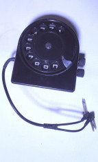 adaptor disc telefon f.rar militar anii 70 vechi armata bachelita cu husa foto