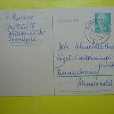 HOPCT 31060 CARTE POSTALA CIRCULATA 1957 DDR GERMANIA-STAMPILOGRAFIE-CIRCULATA