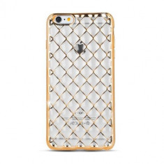 Husa spate Samsung J5 2016 Grid Case Gold foto