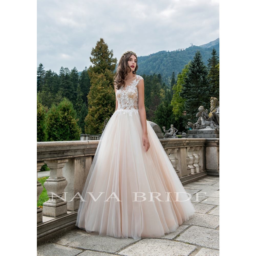 Rochie Mireasa Donna Hera Style Ivory 2017 Cu Trena Si Sistem De