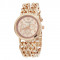 NOU Ceas de dama metalic tip lant rose gold bratara metalica GENEVA cutie cadou