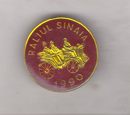 bnk ins Insigna Raliul Sinaia 1990 - rosie