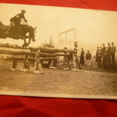 Fotografie militara - Calarie- Obstacole, interbelica